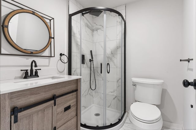 281 E Ave, Norwalk, CT 06850 - bathroom featuring vanity, a marble finish shower, and marble look tiles
