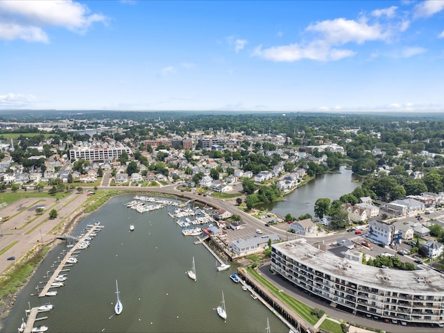 281 E Ave, Norwalk, CT 06850 - aerial overview of property's location with a large body of water