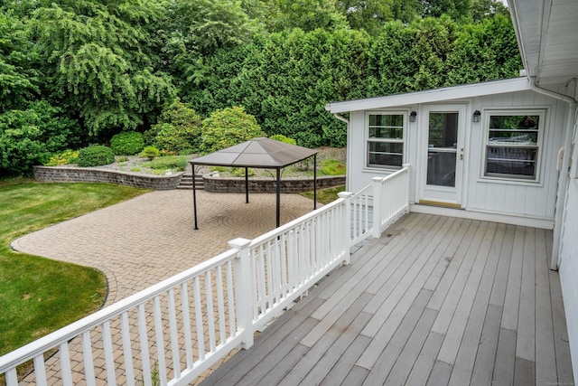 102 Herbert Dr, East Hartford, CT 06118 - wooden deck with a gazebo and a patio area