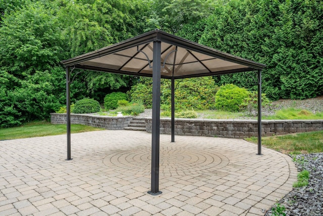 102 Herbert Dr, East Hartford, CT 06118 - view of patio / terrace with a gazebo