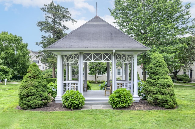 132 Summer St Unit 3C, Stamford, CT 06614 - view of home's community with a gazebo and a yard