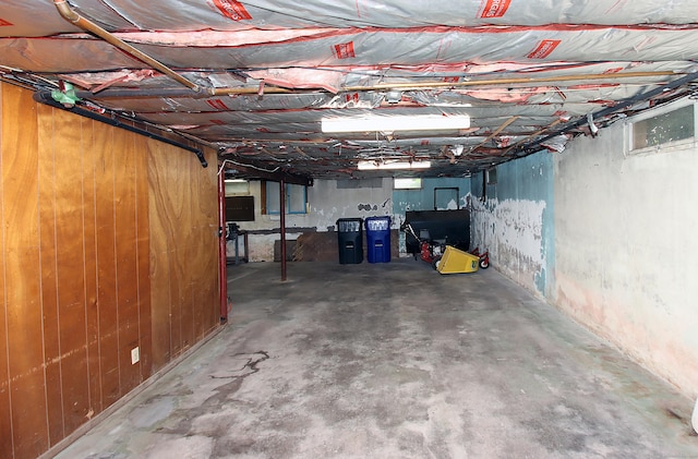 109 Pinnacle Rd, Ellington, CT 06029 - unfinished below grade area with wooden walls