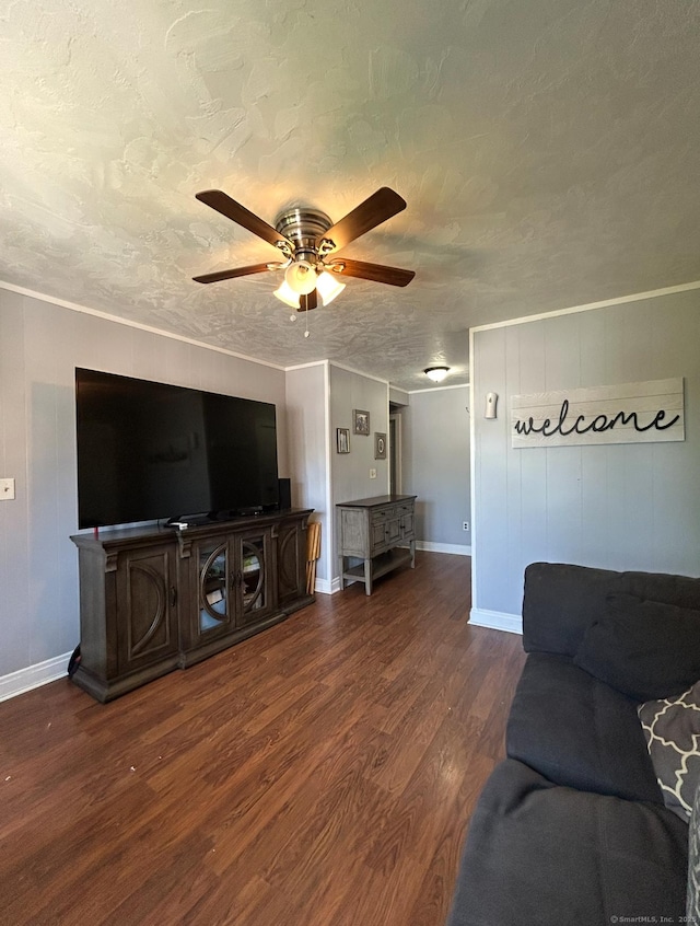 744 Canaan Rd Unit 23, Bridgeport, CT 06610 - living area featuring wood finished floors, ceiling fan, and a textured ceiling