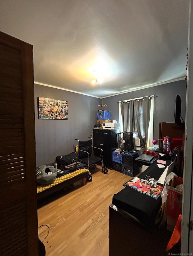 744 Canaan Rd Unit 23, Bridgeport, CT 06610 - bedroom featuring wood finished floors and ornamental molding