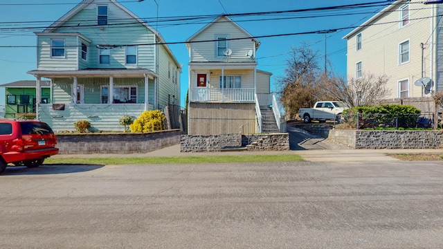 96 Davis Ave, Bridgeport, CT 06605 - view of front of property featuring stairs and covered porch