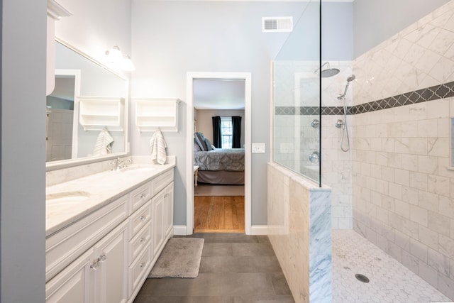 51 Wood Lot Ln, Southbury, CT 06488 - ensuite bathroom featuring double vanity and a walk in shower