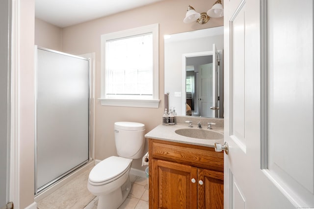 51 Wood Lot Ln, Southbury, CT 06488 - bathroom featuring vanity, a stall shower, ensuite bath, and tile patterned floors