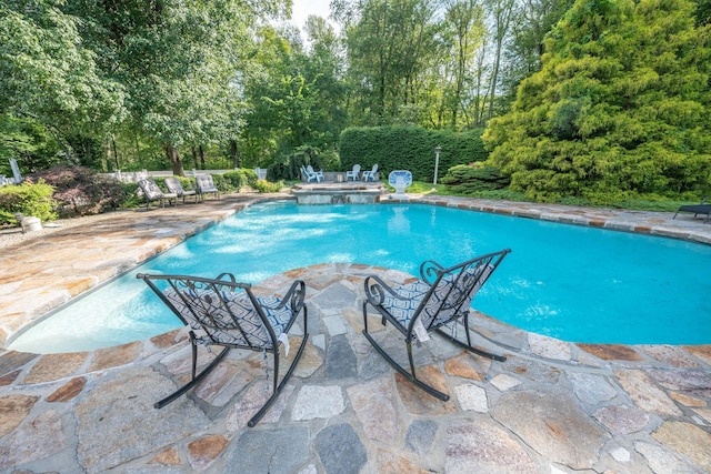 51 Wood Lot Ln, Southbury, CT 06488 - swimming pool with a patio and view of wooded area