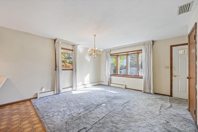 146 Williamson Cir, Watertown, CT 06779 - unfurnished room featuring a chandelier and baseboards