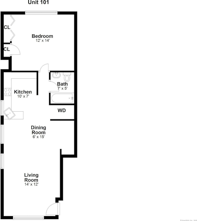69 Ellsworth St Apt 101, Bridgeport, CT 06605 - view of home floor plan