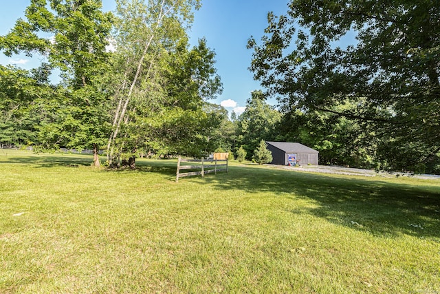 85 Potash Hill Rd, Sprague, CT 06330 - view of grassy yard with an outdoor structure and an outbuilding