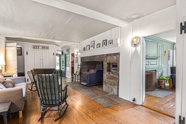 85 Potash Hill Rd, Sprague, CT 06330 - living area with hardwood / wood-style floors