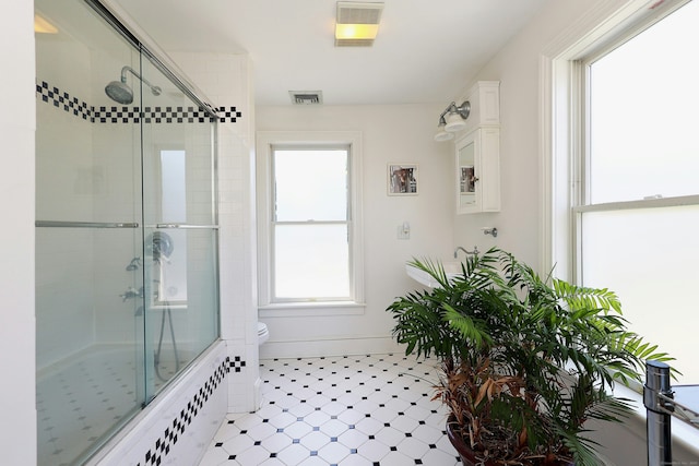 30 Elizabeth St, Bethel, CT 06801 - full bath with baseboards and a tile shower