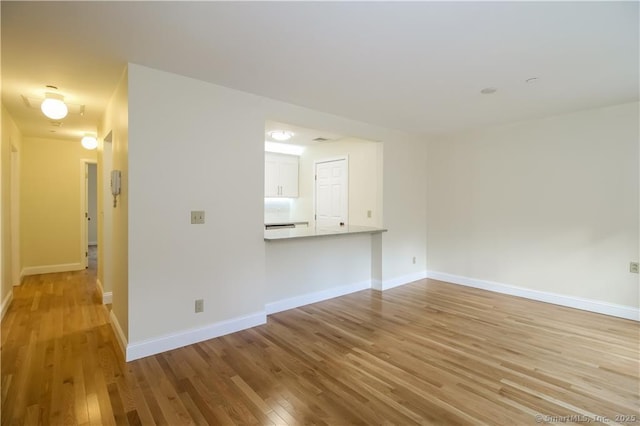 95 Audubon St Unit 339, New Haven, CT 06510 - unfurnished living room with light wood-style flooring and baseboards