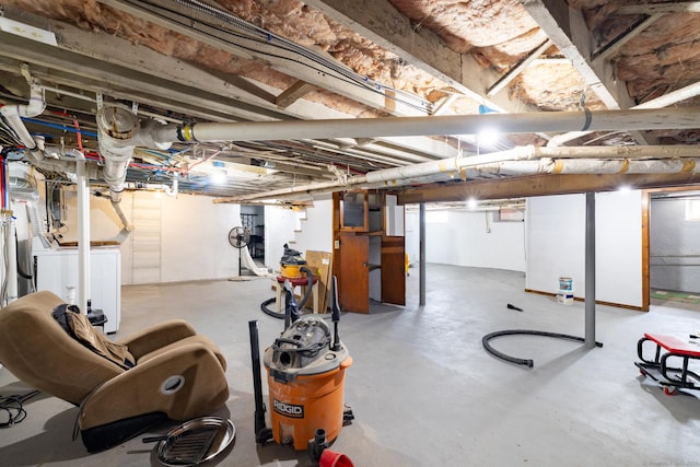 15 Magnolia Ave, Bristol, CT 06010 - unfinished basement with washer and clothes dryer