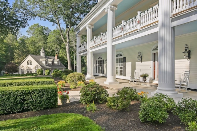 63 Turney Rd, Redding, CT 06896 - patio / terrace featuring covered porch
