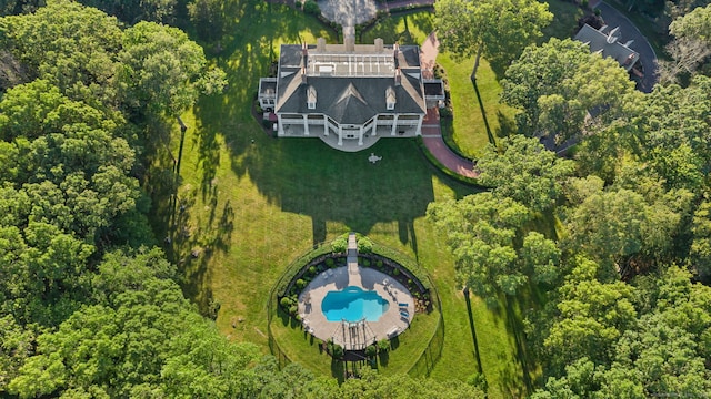 63 Turney Rd, Redding, CT 06896 - view from above of property with a pool area