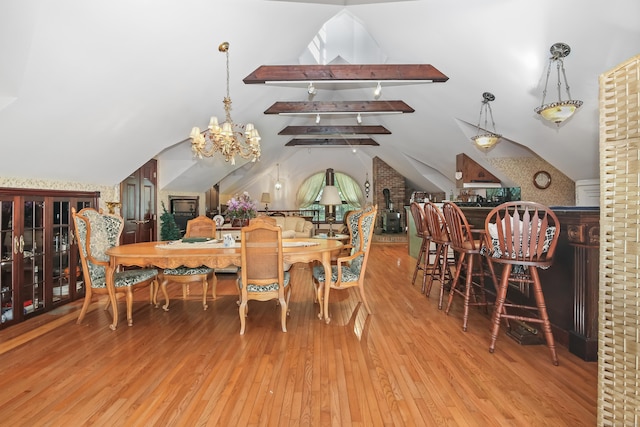 63 Turney Rd, Redding, CT 06896 - dining room with hardwood / wood-style flooring and a chandelier