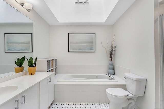 118 Grove St Apt 7, Stamford, CT 06901 - bathroom with a bath, vanity, and tile patterned floors