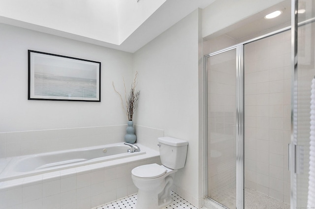 118 Grove St Apt 7, Stamford, CT 06901 - full bathroom featuring a garden tub and a shower stall