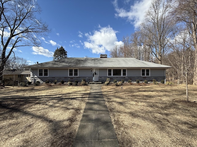 45 Frenchtown Rd, Trumbull, CT 06611 - ranch-style home with a chimney