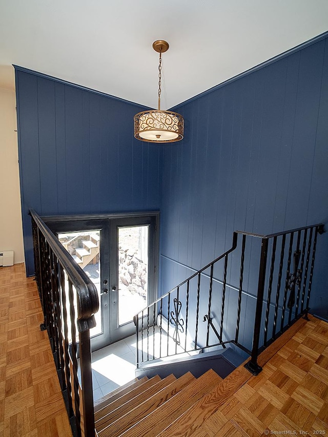481 Gaylord Mountain Rd, Hamden, CT 06518 - staircase with french doors