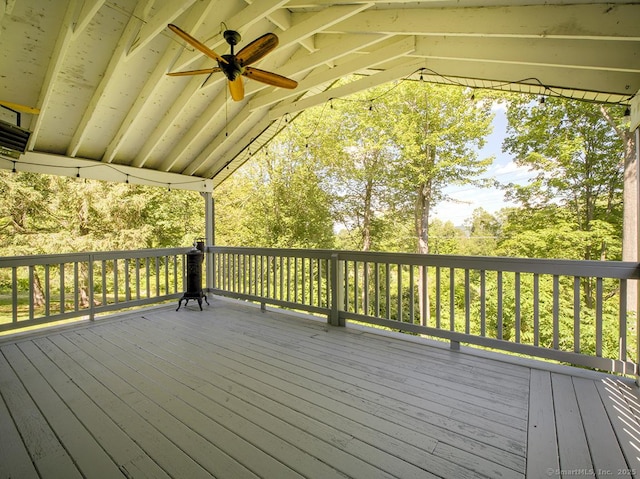 481 Gaylord Mountain Rd, Hamden, CT 06518 - deck with a ceiling fan