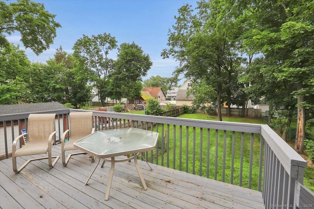 146 Summit St, Manchester, CT 06040 - wooden terrace with a fenced backyard
