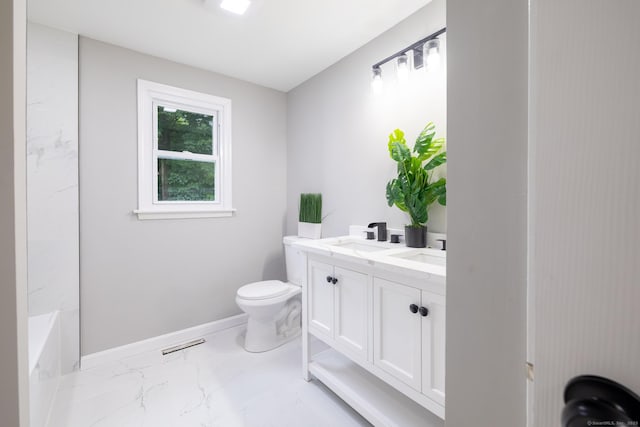 107 Meetinghouse Rdg, Meriden, CT 06450 - full bathroom featuring marble look tiles and double vanity