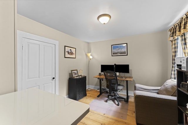 285 E St, Stafford, CT 06076 - home office featuring light wood finished floors and baseboards