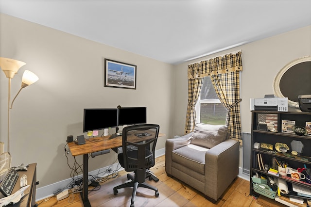 285 E St, Stafford, CT 06076 - office area with wood finished floors and baseboards