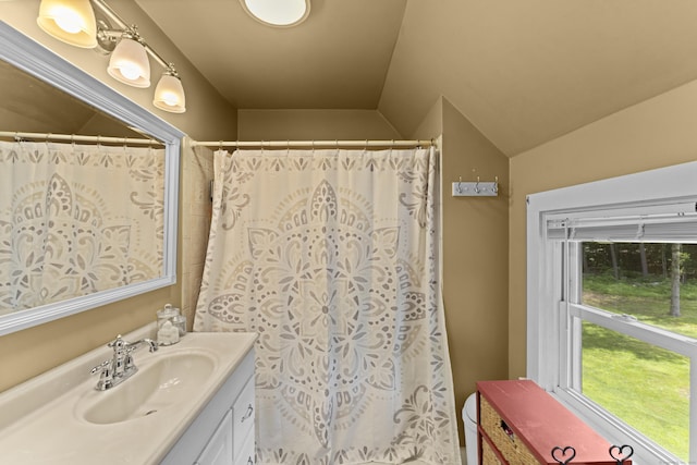 285 E St, Stafford, CT 06076 - bathroom featuring vanity and a shower with curtain
