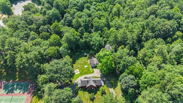 285 E St, Stafford, CT 06076 - aerial overview of property's location with a forest