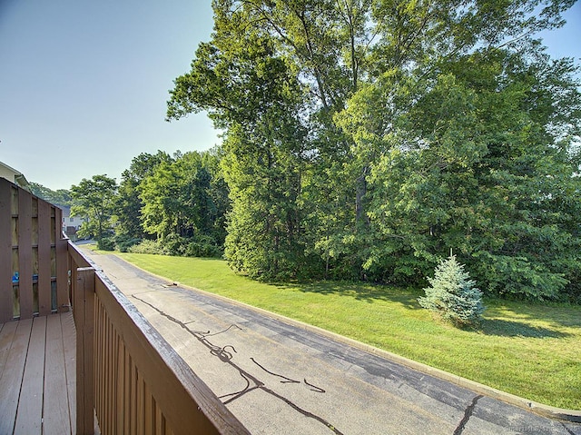 128 Briar Ln Unit 128, Norwich, CT 06360 - wooden deck with a lawn