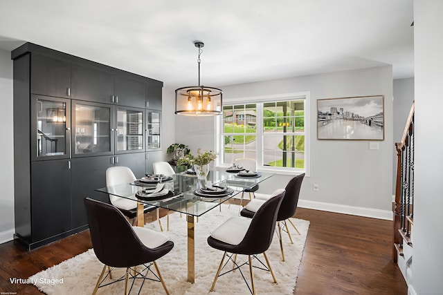 5 Evas Ter, Wolcott, CT 06716 - dining space with dark wood-style flooring and a chandelier
