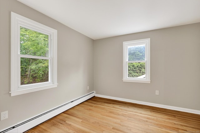 29 Bradford Dr, Windsor, CT 06095 - unfurnished room with a baseboard heating unit and light wood-type flooring