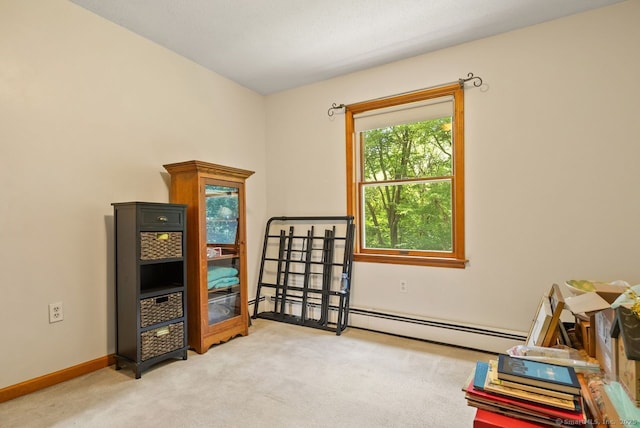 44 Brindlewood Path, Colchester, CT 06415 - sitting room with baseboard heating and light carpet