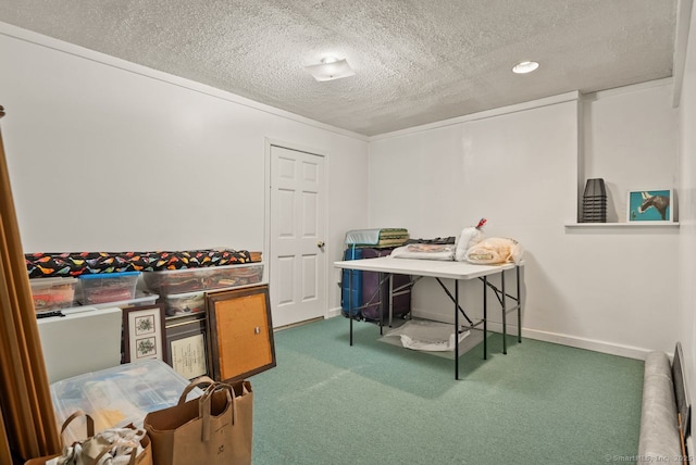 44 Brindlewood Path, Colchester, CT 06415 - carpeted office featuring a textured ceiling and baseboards