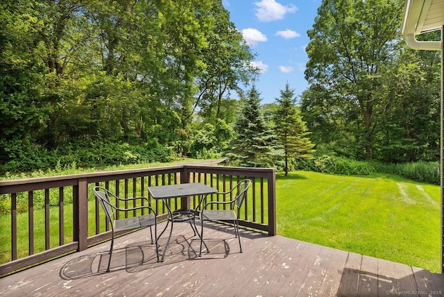 44 Brindlewood Path, Colchester, CT 06415 - wooden deck featuring a yard