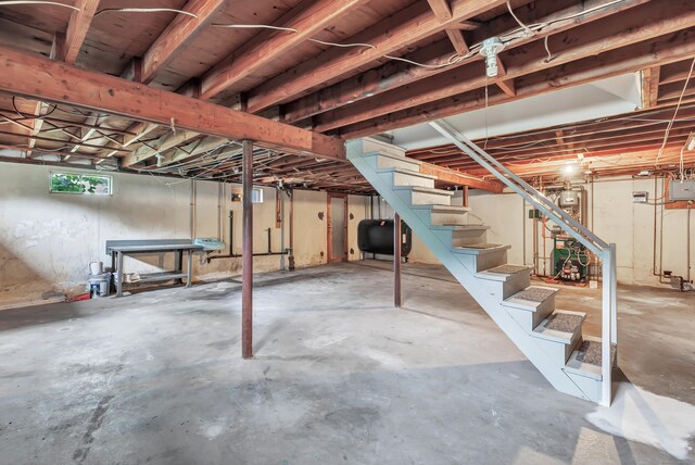 66 Bridgeport Ave, Bristol, CT 06010 - below grade area featuring heating fuel and stairway