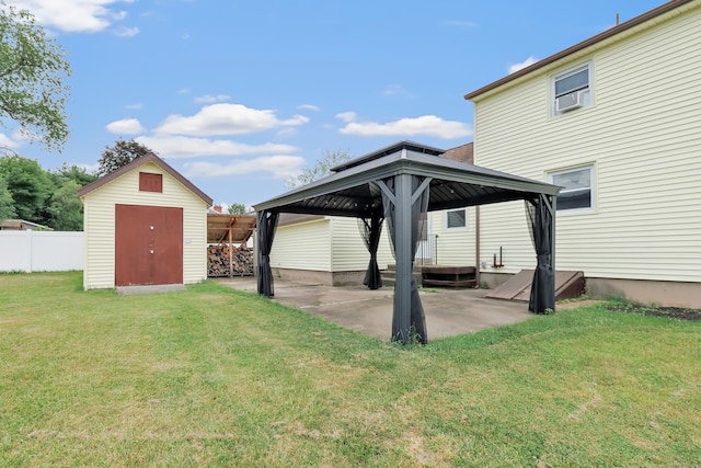 66 Bridgeport Ave, Bristol, CT 06010 - view of yard featuring a storage shed, a gazebo, and a patio