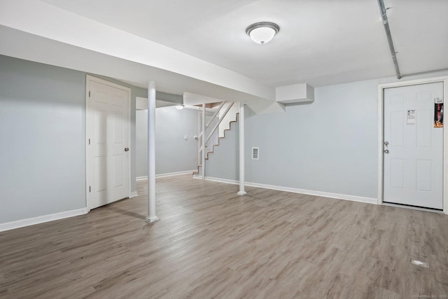 8 Rain Dance Cir, Naugatuck, CT 06770 - finished below grade area featuring light wood-type flooring and stairs