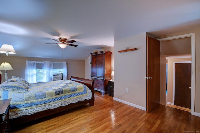16 Kenwood Rd, Meriden, CT 06450 - bedroom with light wood-style flooring, cooling unit, and ceiling fan