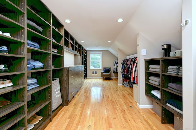 330 Webb Cir, Monroe, CT 06468 - walk in closet featuring light wood finished floors and vaulted ceiling