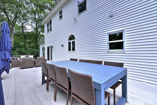 330 Webb Cir, Monroe, CT 06468 - wooden deck featuring outdoor lounge area and outdoor dining area