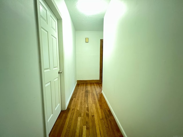 71 Forest Rd, West Haven, CT 06516 - corridor with dark wood-style flooring, a textured ceiling, and ornamental molding