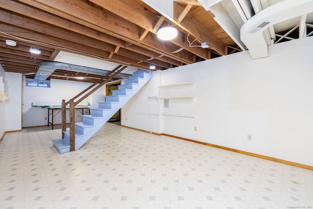 1 Boulder Rd Unit 1, Colchester, CT 06415 - finished basement featuring stairway and tile patterned floors