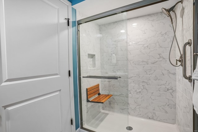 499 Heritage Vlg Unit B, Southbury, CT 06488 - bathroom featuring a shower stall