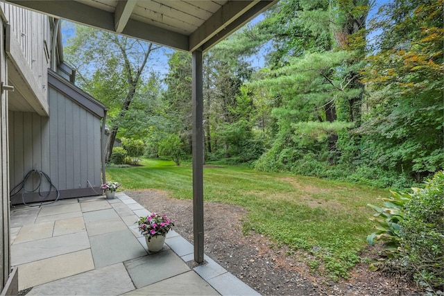 499 Heritage Vlg Unit B, Southbury, CT 06488 - view of grassy yard featuring a patio