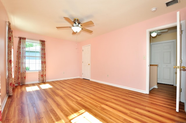 19 Windy Hill Ln Unit 19, Rocky Hill, CT 06067 - empty room featuring ceiling fan and light wood-style flooring